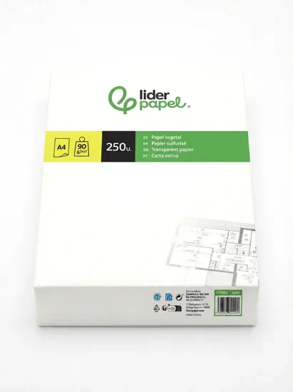 Cajas de 250 hojas de papel vegetal A4 | papeles especiales