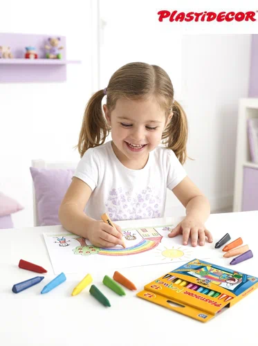 Ceras triangulares gruesas plastidecor peques | Ceras