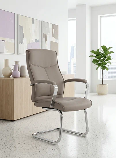 Mejor silla de oficina sin ruedas calidad precio beige | sillas de escritorio