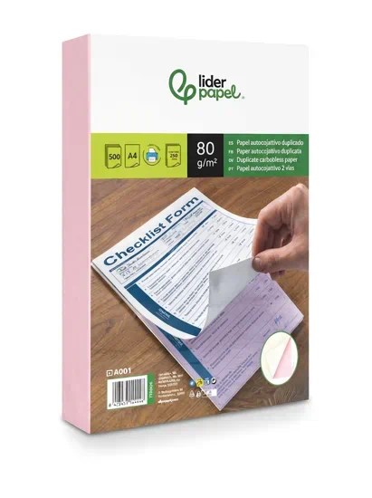 Papel autocopiativo A4 duplicado Liderpapel | papeles especiales