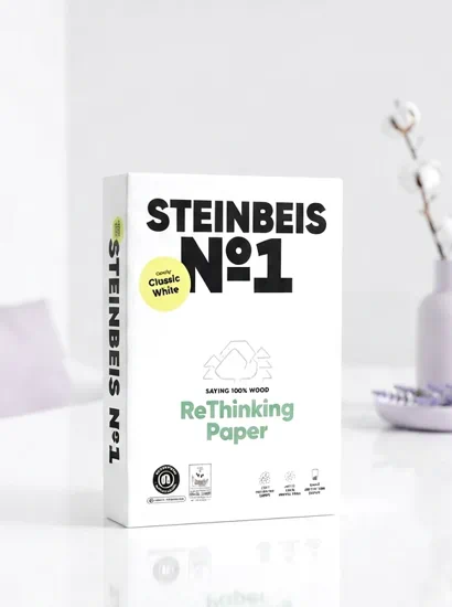 Papel cien por cien reciclado de 80 gramos steinbeis n1 | papel para impresora