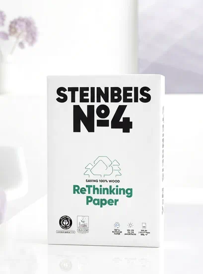 Papel cien por cien reciclado de 80 gramos steinbeis n4 | papel para impresora