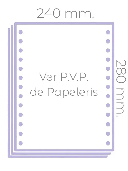 Papel continuo matricial de 240 mm x 11 pulgadas de tres hojas | papel continuo
