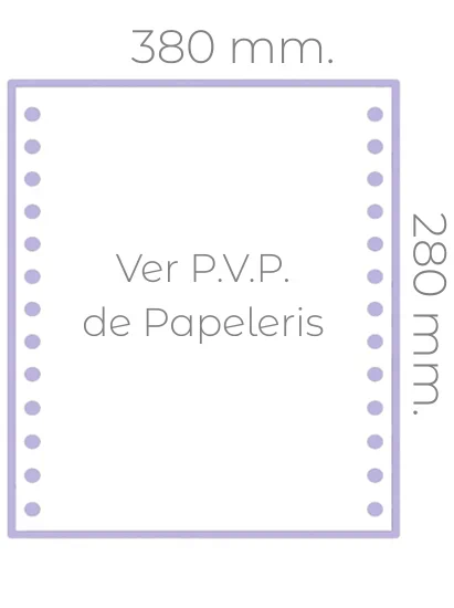 Papel continuo matricial de 380 mm x 11 pulgadas de una hoja | papel continuo