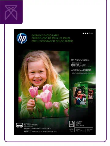 Papel fotografico mas vendido A4 hp glossy 200 g | papel fotográfico