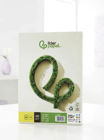 Papel reciclado de 80 gramos liderpapel | papel para impresora