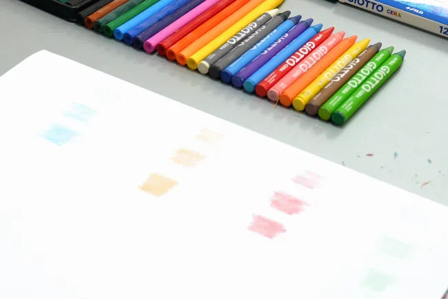 Prueba de borrado | comparativa de ceras escolares finas