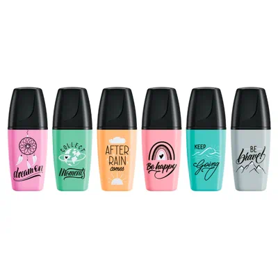 Subrayadores,Rotuladores Fluorescentes,Rotuladores Fosforitos | Rotuladores fluorescentes de diseno mini stabilo love serie | Papeleris