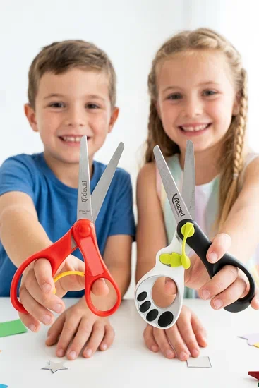 Tijeras escolares con resorte o rebote | Tijeras
