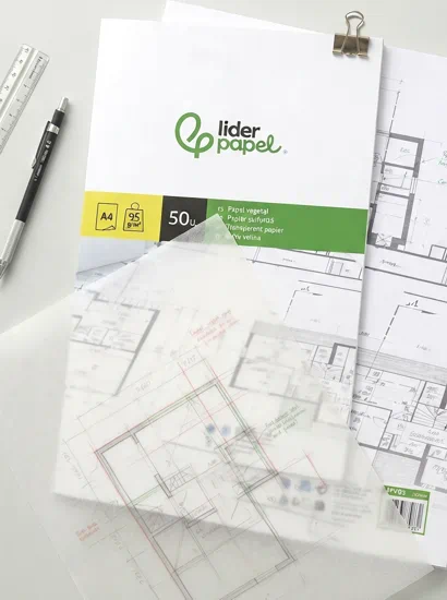 bloc de 50 hojas de papel vegetal A4 | papeles especiales