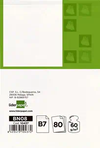 bloc de notas B7 lisos | libretas de bolsillo