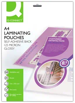 fundas para plastificar autoadhesivas q connect | plastificadoras