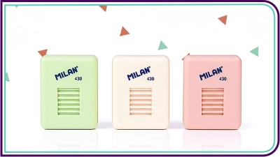 gomas de borrar con carcasa de plastico o funda protectora | Gomas de borrar