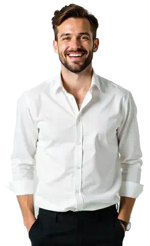 hombre contento con las grapadoras de papeleris | grapadoras