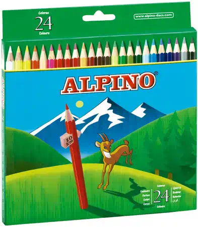 Marcas de papelería, lápices de colores Alpino