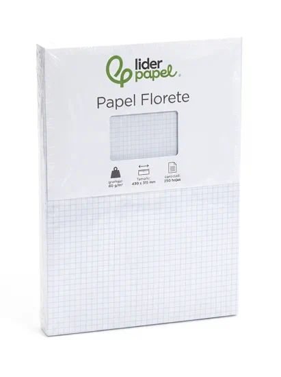 papel florete cuadriculado paquete de 250 hojas | papeles especiales