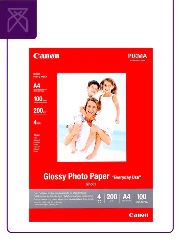 papel foto canon A4 brillo de 200 g | papel fotográfico