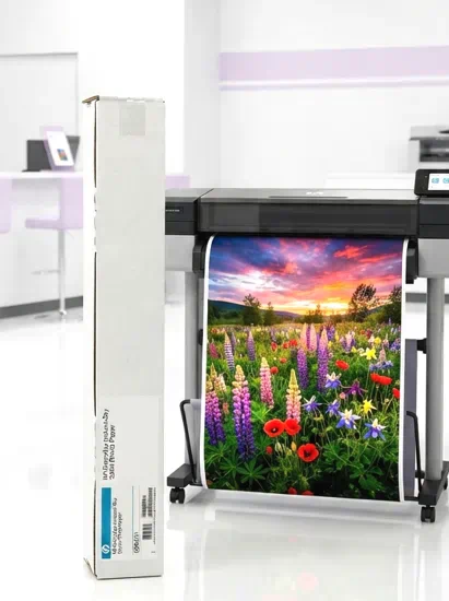papel fotografico para plotter de 235 g de 1067 mm x 305 m hp | papel para plotter