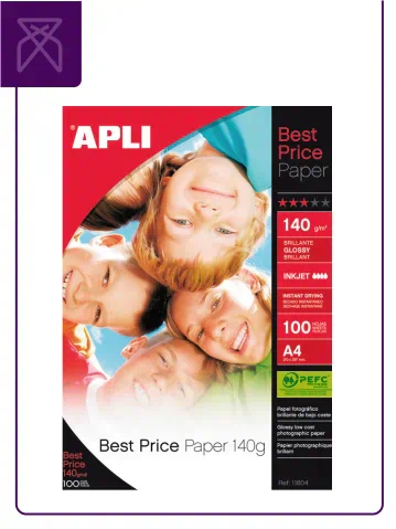 papel parafotografias mas vendido Apli a4 140 g brillante | papel fotográfico