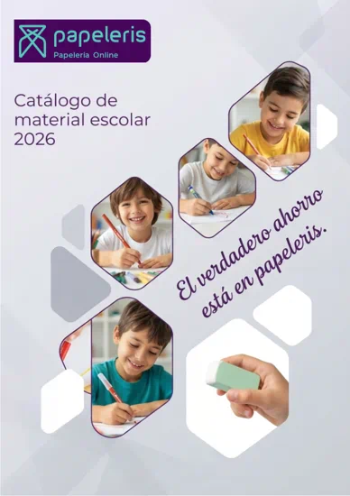 Portada Catálogo de material escolar en pdf