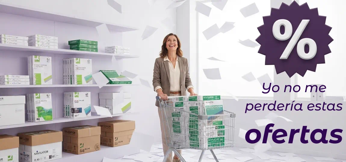 portada de ofertas de folios | papel para impresora