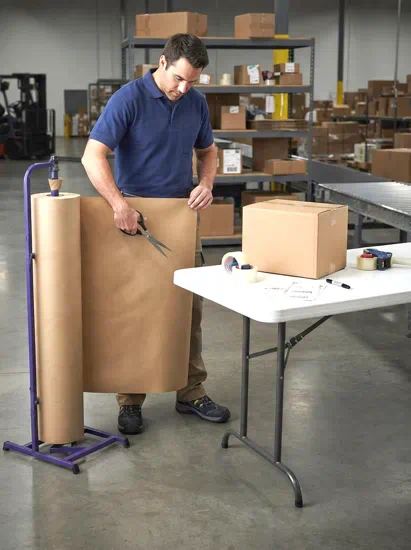 portarrollos industrial para papel kraft para embalaje | papel kraft