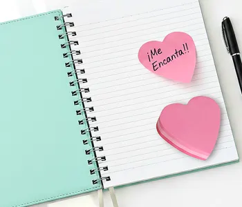 post it con forma de corazon | Papeleris post it con forma de corazon | post-it