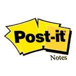 Marcas de papelería, logotipo Post-it en Papeleris