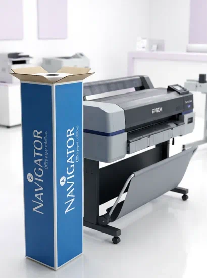 rollo papel bond para planos para plotter de 1067mm x 50 mt navigator | papel para plotter