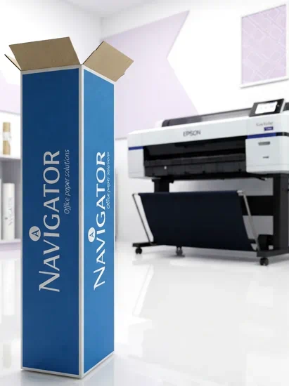 rollo papel bond para planos y carteleria para plotter de 36 pulgadas 80 g 90 m navigator | papel para plotter
