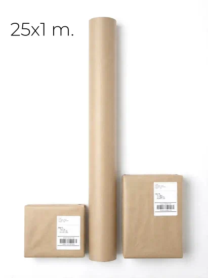 rollos papel kraft de 25x1 metros | papel kraft