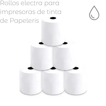 todas las medidas de rollos de papel electra de tinta de papeleris | papel térmico